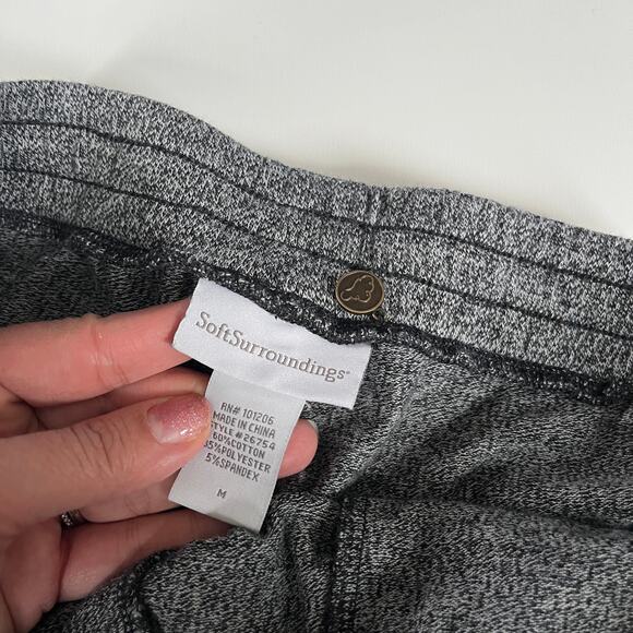 Soft Surroundings Lounge Sweat Pants Cuffed Gray Elastic Waist Size Medium - Picture 4 of 9